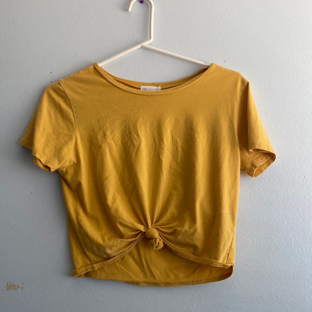 Yellow crop top